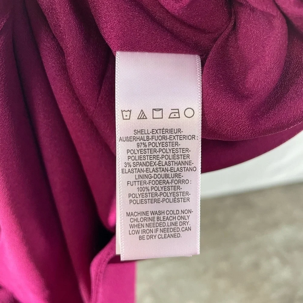 NWT Dress The Population Louisa Butterfly Sleeve Cocktail Dress in‎ Dark Magenta